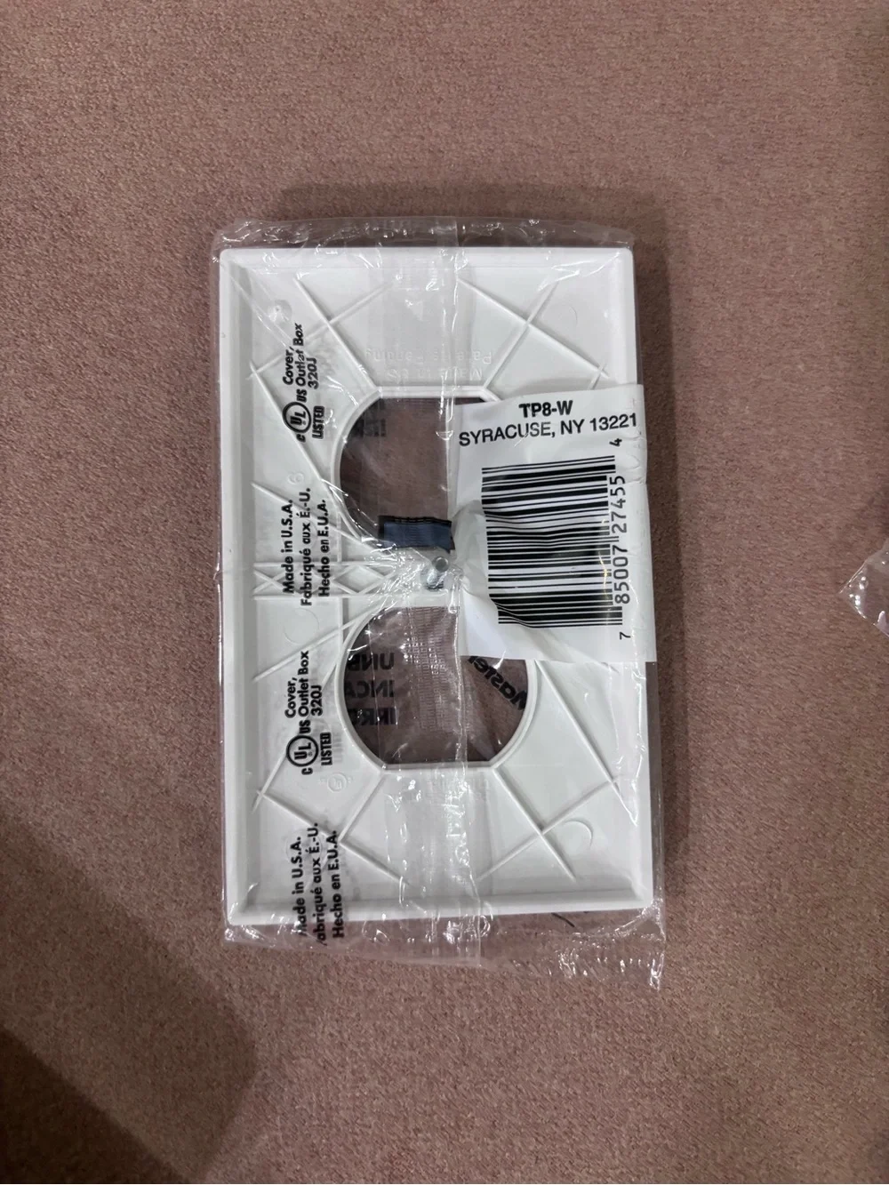 New White Dual Outlet Wall Plate Cover - Pack of 14